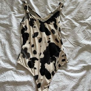Cow Print Bodysuit